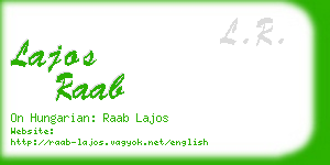 lajos raab business card